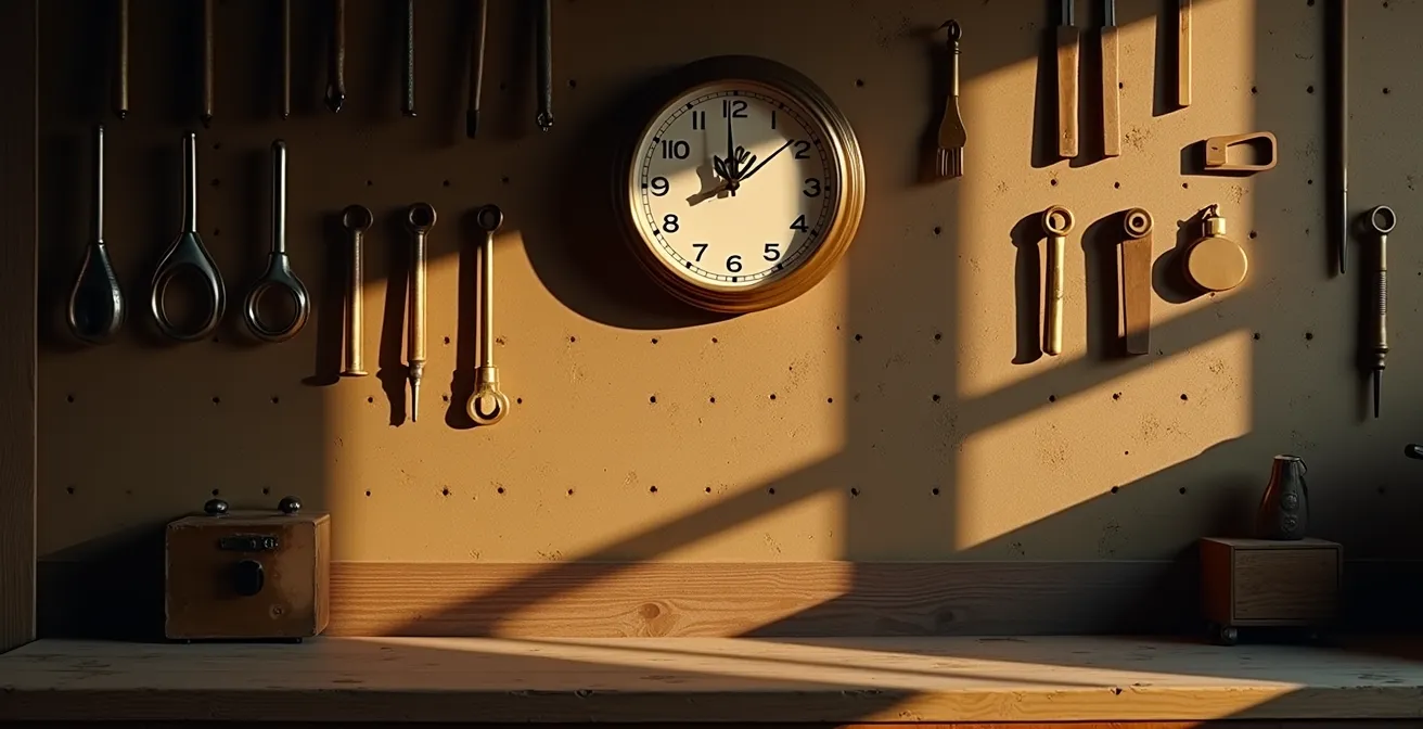 Horloge circulaire montrant les zones tarifaires du serrurier selon les heures