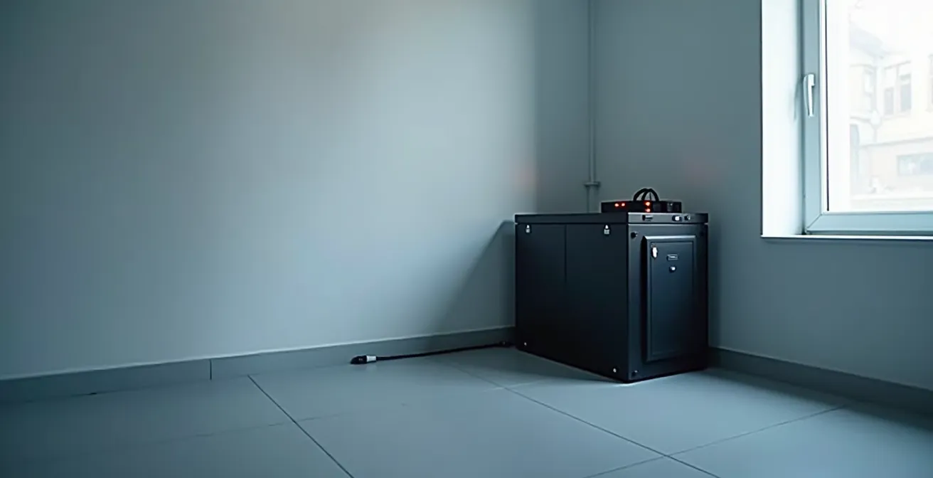 Installation d'un système de secours électrique avec onduleur et équipements réseau